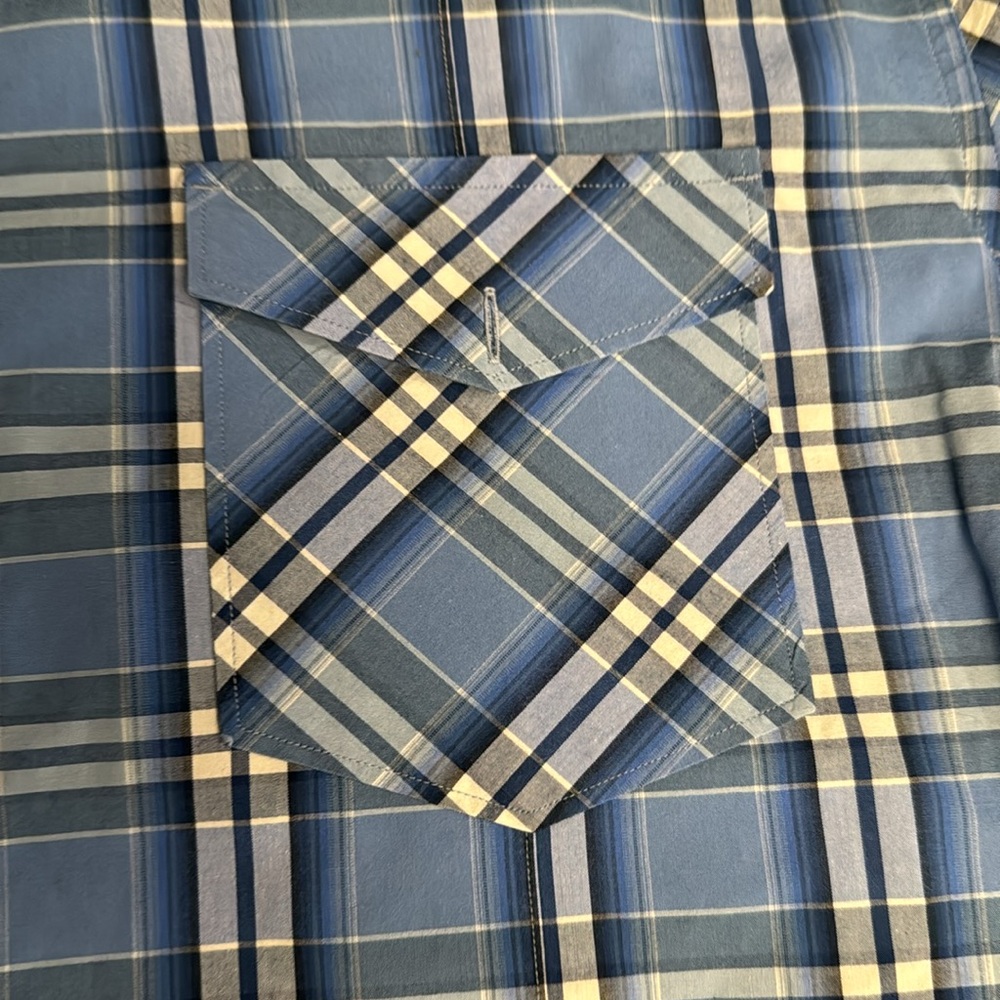 Banana Republic Button Up Blue Shirt Shirt Sleeve Formal Beach Summer Nice - Picture 3 of 4